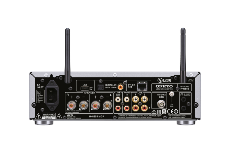 R-N855 stereo netwerk receiver, zilver | Onkyo Radiowinkel