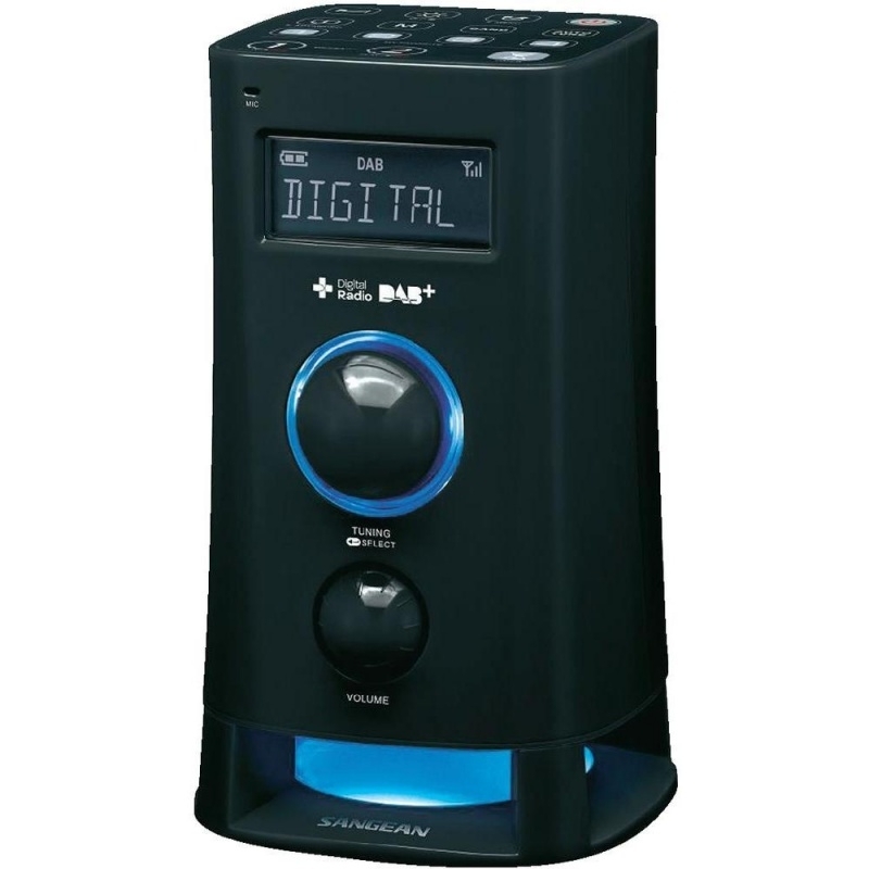 Sangean DCR-200 DAB+ / FM wekkerradio met moodlight, zwart
