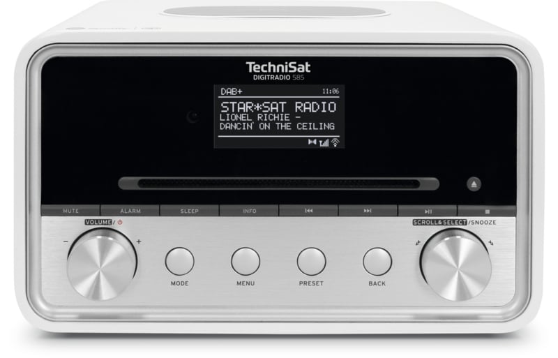 TechniSat DigitRadio 585 stereo internetradio met CD, USB, DAB+ en Bluetooth, wit