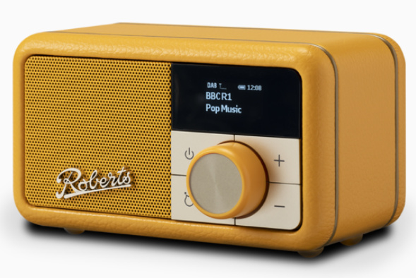 Roberts Revival Petite mini DAB+ en FM radio met Bluetooth ontvangst, geel