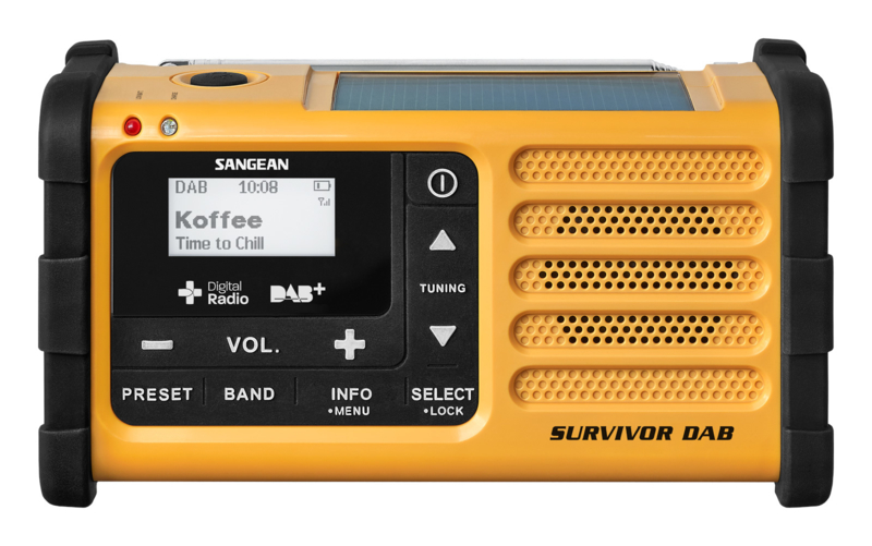 Sangean Survivor MMR-88+ DAB+ radio met zonnepaneel en dynamo