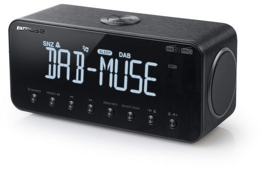 Muse M-196 DAB+ en FM wekker klokradio met groot display en Bluetooth ontvangst (AAA batterijen: batterijen) | Muse De