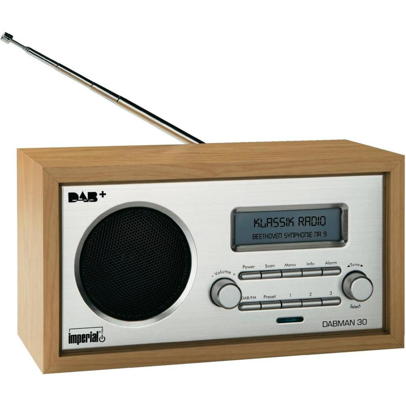 Imperial DABMAN 30 retro houten DAB+ en FM radio, hout