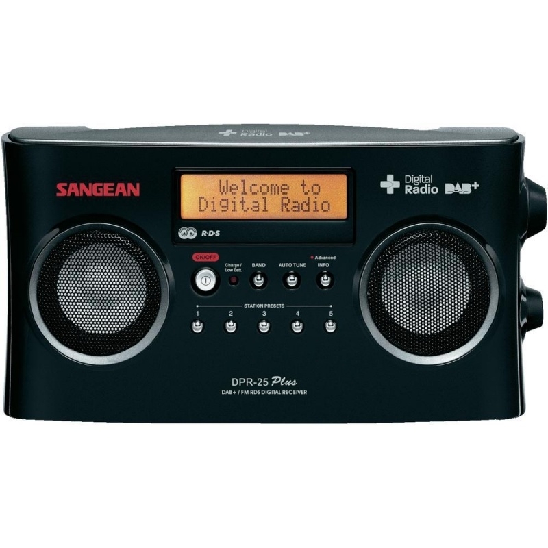 vermomming Terminologie ruimte Sangean DPR-25+ stereo digitale radio met DAB+ en FM ontvangst, zwart |  Sangean | De Radiowinkel