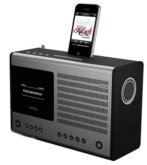 Revo Heritage G2 WIFI / DAB / DAB+ / FM radio / iPod / iPhone Black Oak