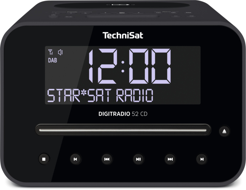 herberg Gevangene Handvol TechniSat DigitRadio 52 CD stereo wekker radio met CD, USB, Bluetooth, DAB+  en FM, draadloos Qi laden, antraciet, OPEN DOOS | TechniSat | De Radiowinkel