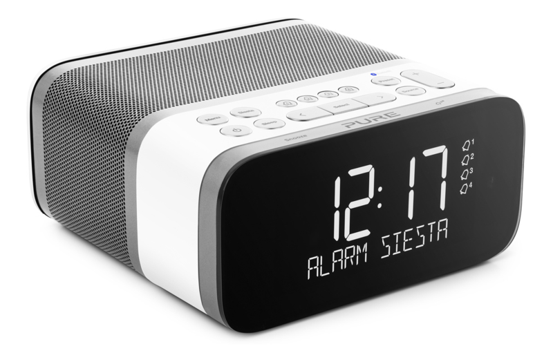 merk krekel Prestatie Pure Siesta S6 Luxe DAB+ en FM wekker radio met Bluetooth, Polar White |  Pure | De Radiowinkel