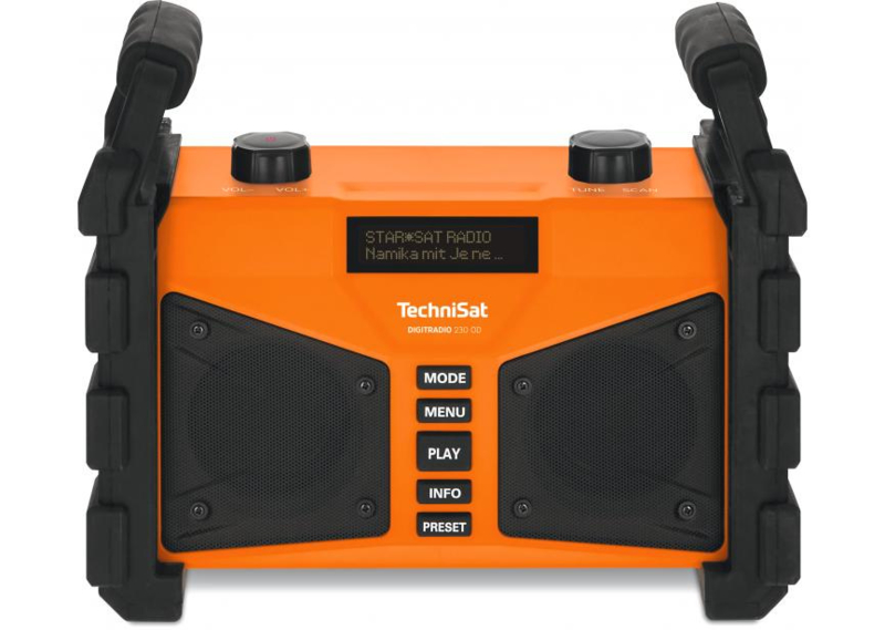 TechniSat DigitRadio 230 OD portable en FM bouwradio ingebouwde accu, oranje | TechniSat | De Radiowinkel