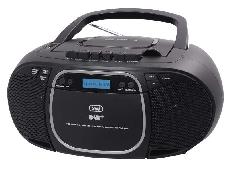 Trevi CMP 576 draagbare boombox radio met FM, CASSETTE, USB en speler | | De Radiowinkel