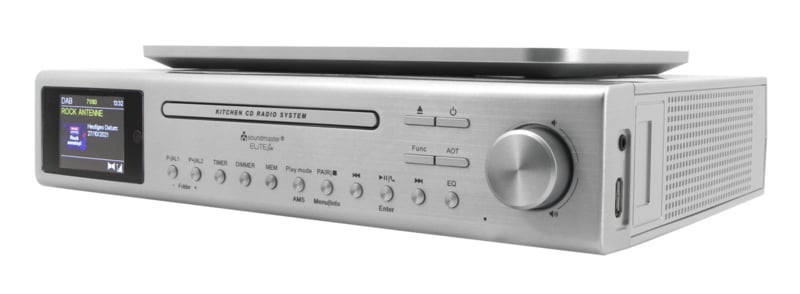 Soundmaster UR2180SI stereo keuken onderbouw DAB+ radio met CD, Bluetooth  en USB