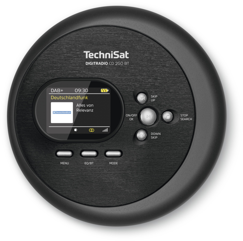 TechniSat DigitRadio CD 2GO BT draagbare DAB+ en FM radio met  CD speler en Bluetooth zender