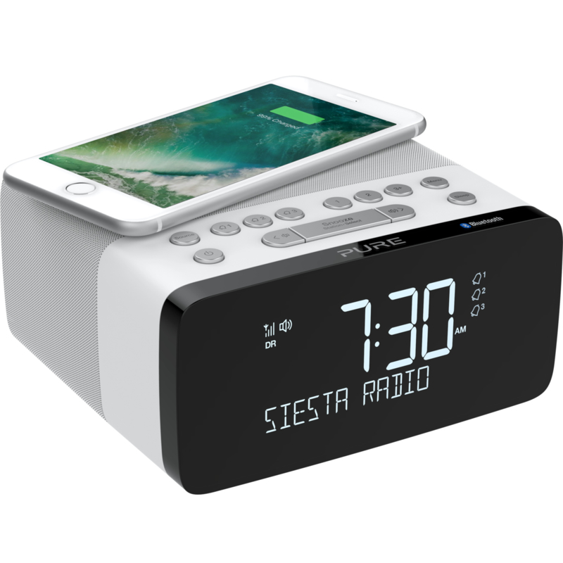 Rand kijken Uil Pure Siesta Charge stereo DAB+ wekker radio met Qi draadloze  telefoonoplader en Bluetooth, Polar | Pure | De Radiowinkel