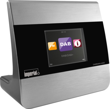 Imperial DABMAN i400 mini hifi tuner voor stereo installaties met internetradio, USB, DAB+, FM en Bluetooth, zilver