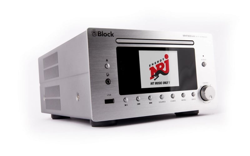 naakt Verhogen bak Block MHF-900 SOLO hifi stereo systeem met DAB +, FM en Internet Radio, CD  speler en bluetooth, zilver | Block Audio - Audioblock | De Radiowinkel