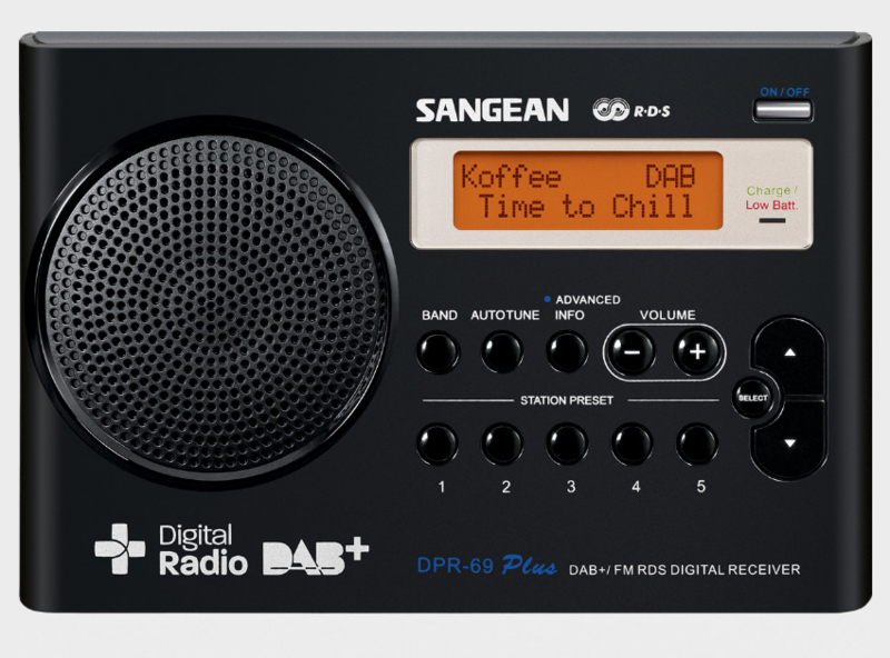 Sangean Traveller 690 (DPR-69+) DAB+ en FM radio met presets, zwart