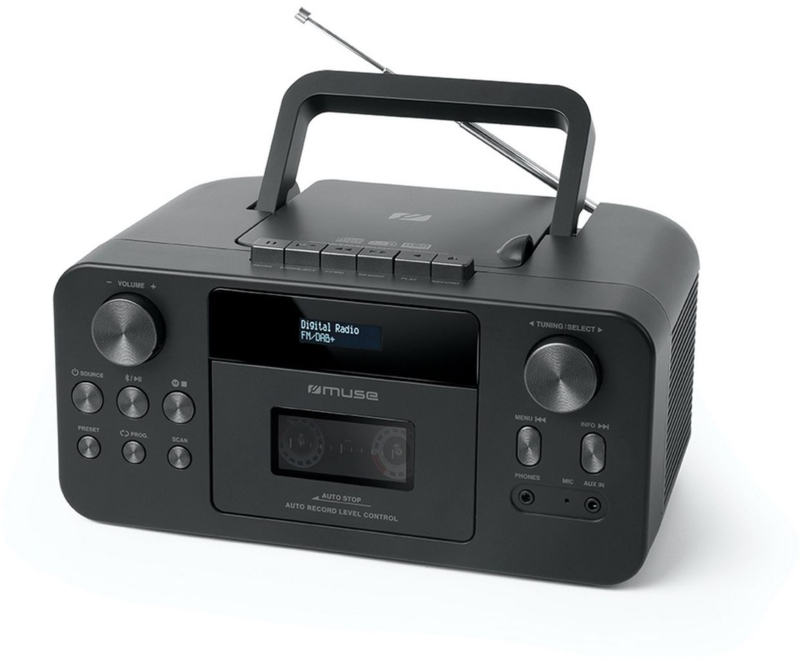 Muse M-182 DB draagbare Radio CD speler Cassette, DAB+ en zwart (6 stuks Type C batterijen: batterijen) | Muse | De Radiowinkel