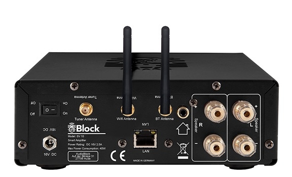 Block SV-10 Hifi tuner / versterker met DAB+, FM, internet radio, USB Bluetooth (Block SV-10 remote: afstandsbediening) | Block Audio - | De Radiowinkel