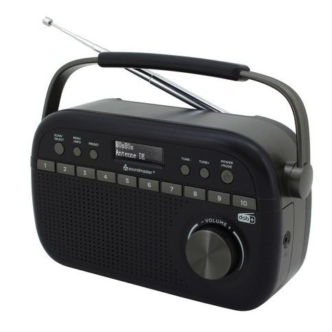 Soundmaster DAB280BE radio met DAB+ en FM met 10 preset toetsen, zwart