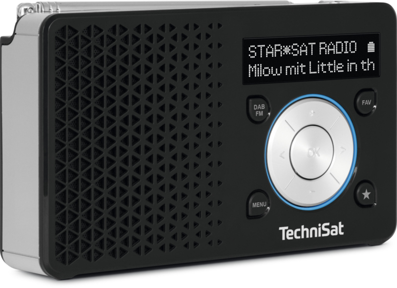TechniSat DigitRadio 1 portable DAB+ en FM radio met  oplaadbare accu, zwart-zilver