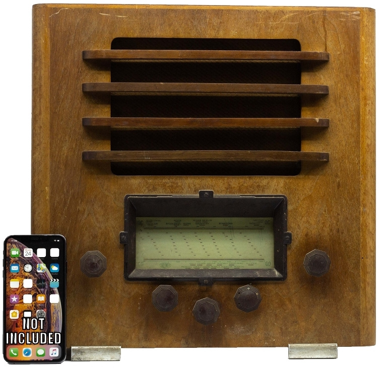 A.bsolument Nr. 875 - Echte Vintage Jaren 30 Radio met Bluetooth en audio ingang