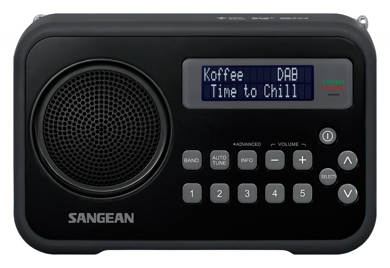 Sangean DPR-67 portable digitale DAB+ en FM radio, zwart