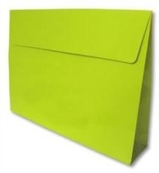 Trendy Envelopes glansgeplastificeerd, LIME  Medium 30x6x22cm+7cm, verpakt per 100 stuks