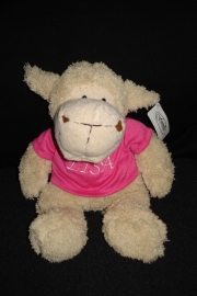 Pluche knuffel Schaap met t-shirt 30cm hoog