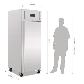 RVS Horeca koelkast | Dieptekoeling -2C tot 8C.  650 Liter