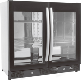 Onderbouw koelkast | Barkoeler 2 glazen deuren