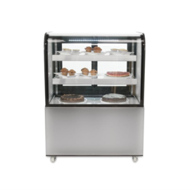 gekoelde vitrine met gebogen glas 270 liter