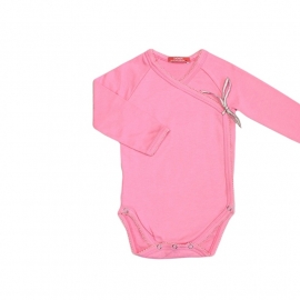 001 Hanssop roze overslag romper maat 74/80