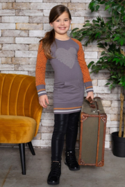 00  Nais kidswear jurk Hanna grey 21W-107 (M46)