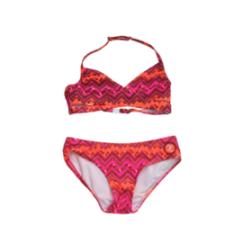 6 ZEE & ZO Tulip Flower Orange bikini