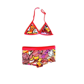 001 Just beach bikini panama cartoon red