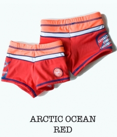 01 Zee & Zo zwembroek arctic ocean red maat 92