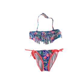 00 Far Out  bikini flower blue maat 164