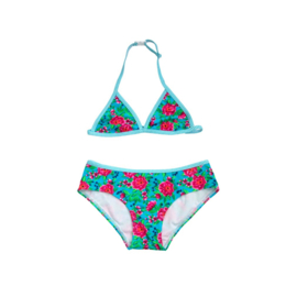 00 ZEE & ZO Lily Flower Blue bikini (M77)