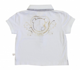 001 Noukie`s poloshirt wit voor 2 jaar