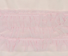 01 Hanssop broekje roze met roze roezeltje maat 62/68