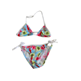 5 Far Out bloemen bikini maat 140