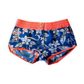 3 Far Out short 900051  blauw-oranje