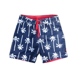 00 Far Out zwemshort 719214 blauw-rood wit palm