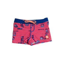 001 ZEE & ZO Douglas Red Stripe baby short