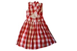0006 IDO jurk rood witte jurk  maat 116