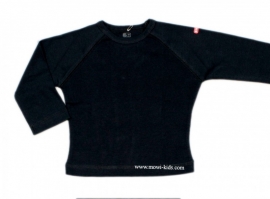 00012 Shirtje  broek en longsleeve zwart maat 74