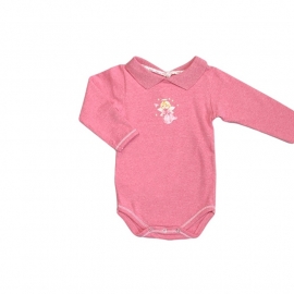 000 Hanssop  roze romper engel maat 74/80