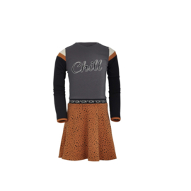 00  Nais kidswear jurk Halina  grey 21W-105 (M47)