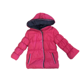 01  Far out babymeisjes winterjas roze wit model Hippo