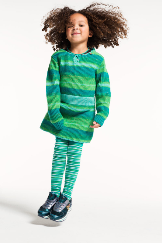 1 Mim Pi 261 gebreide jurk groen | Mim Pi meisjes | Mowi 1 Mim Pi 261 gebreide jurk groen | Mim Pi meisjes | Mowi