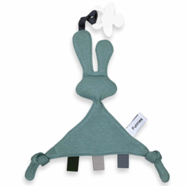 FUNNIES TUTPOP KONIJN STONE-GREEN INCL NAAM